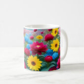 Mug Fleurs printanières colorées (Devant droit)