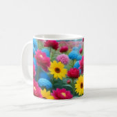 Mug Fleurs printanières colorées (Devant gauche)