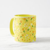 Mug Fleurs printanières jaunes (Devant gauche)