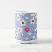Mug fleurs printanières sur fond bleu (Centre)