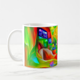 Mug Fleurs psychédéliques Abstraites