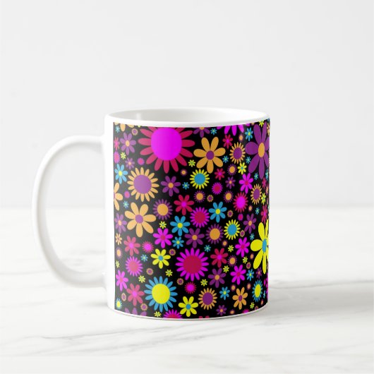 Mug Fleurs psychédéliques dynamiques en Bloom-67566 (Gauche)