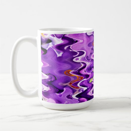 MUG FLEURS PURPLES ABSTRAITES (Gauche)