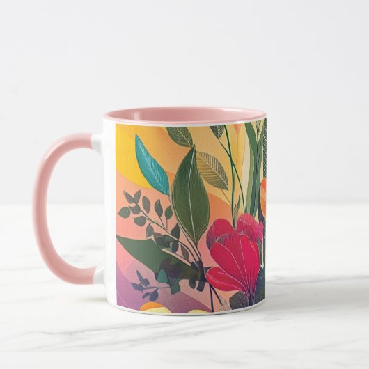 Mug Fleurs rayonnantes (Gauche)