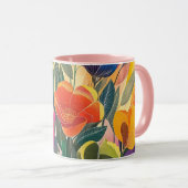 Mug Fleurs rayonnantes (Devant droit)