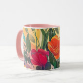 Mug Fleurs rayonnantes (Devant gauche)