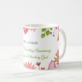 Mug Fleurs religieuses du 1er anniversaire du Mariage (Devant droit)