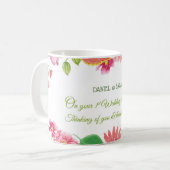 Mug Fleurs religieuses du 1er anniversaire du Mariage (Devant gauche)