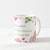 Mug Fleurs religieuses du 20e anniversaire du Mariage (Devant droit)
