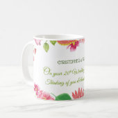 Mug Fleurs religieuses du 20e anniversaire du Mariage (Devant gauche)