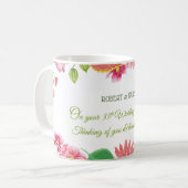 Mug Fleurs religieuses du 35e anniversaire du Mariage (Devant gauche)