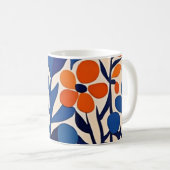 Mug fleurs retro 70's (Devant droit)
