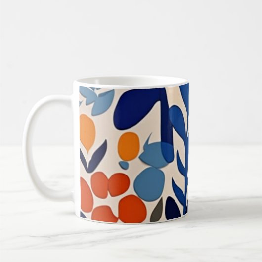 Mug fleurs retro 70's (Gauche)
