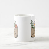 Mug Fleurs rétro avec un message positif sois gentil (Centre)