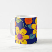 Mug Fleurs rétro colorées - Style Dopamine (Devant gauche)