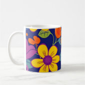 Mug Fleurs rétro colorées - Style Dopamine (Gauche)