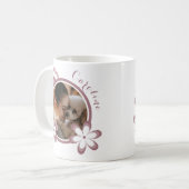 Mug Fleurs Retro Fleur de Chien Blush Pink Photo perso (Devant gauche)