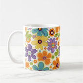 Mug Fleurs rétro Lilac orange et vert (Gauche)