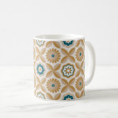 Mug Fleurs rétro or (Devant droit)