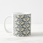 Mug Fleurs Rétro Vert Sage (Gauche)