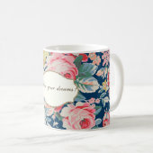 Mug Fleurs romantiques adorables - Message de motivati (Devant droit)