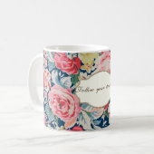 Mug Fleurs romantiques adorables - Message de motivati (Devant gauche)