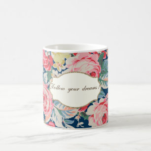Mug Fleurs romantiques adorables - Message de motivati