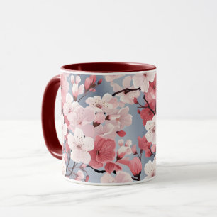 Mug Fleurs romantiques de cerisiers roses