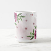 Mug fleurs rose mauve verdure (Centre)