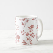Mug Fleurs Rose Pâle (Devant droit)