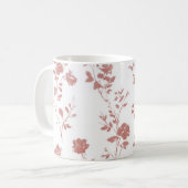 Mug Fleurs Rose Pâle (Devant gauche)