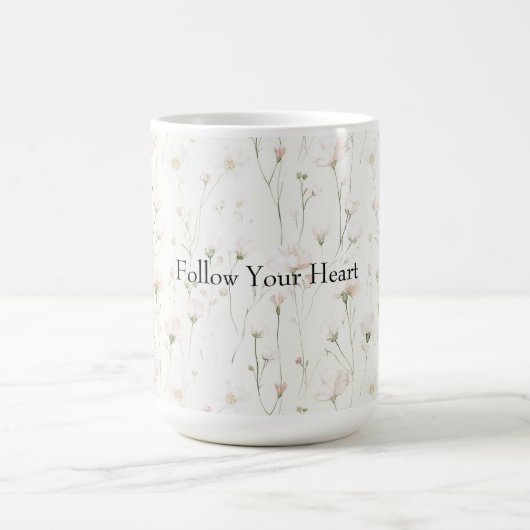 Mug Fleurs rose saumon Pretty (Centre)