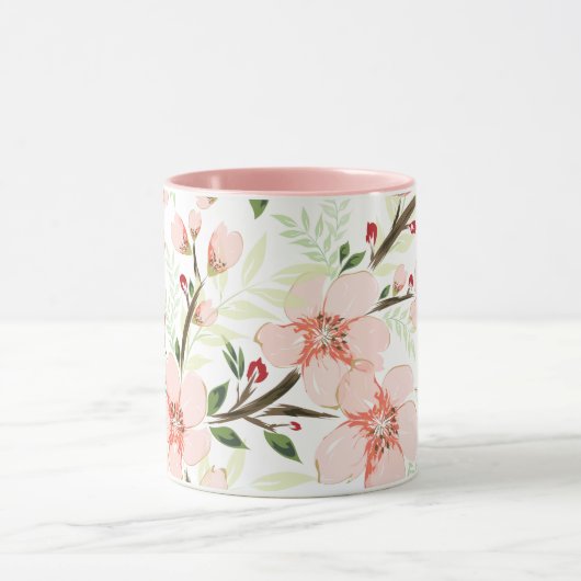 Mug Fleurs roses (Centre)