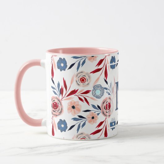 Mug Fleurs roses (Gauche)