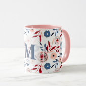 Mug Fleurs roses (Devant droit)