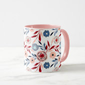 Mug Fleurs roses (Devant droit)