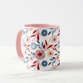 Mug Fleurs roses (Devant gauche)