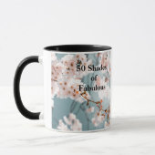 Mug Fleurs roses 50 Tons de Fabuleux (Gauche)