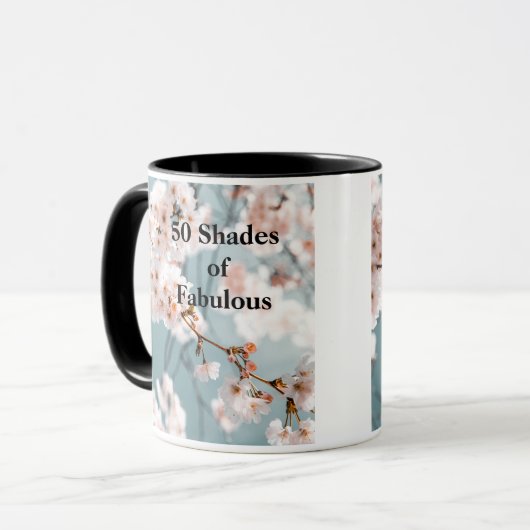 Mug Fleurs roses 50 Tons de Fabuleux (Devant gauche)