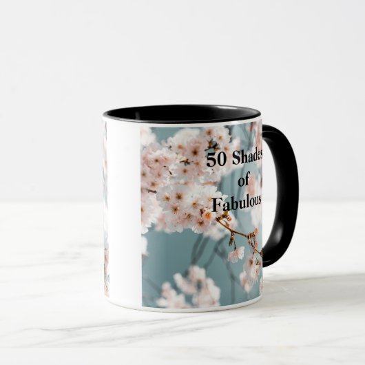 Mug Fleurs roses 50 Tons de Fabuleux (Devant droit)