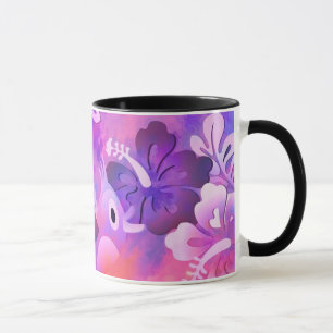Mug Fleurs roses Abstraites et art des oiseaux