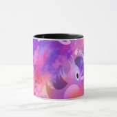 Mug Fleurs roses Abstraites et art des oiseaux (Centre)