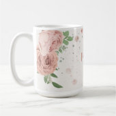 Mug fleurs roses botaniques verdure (Gauche)