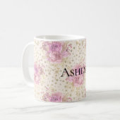 Mug Fleurs roses Chic (Devant gauche)