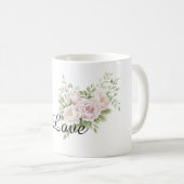 Mug Fleurs Roses Chic (Devant droit)