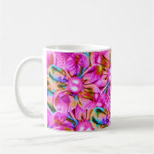 Mug Fleurs roses cousues Abstraites (Gauche)
