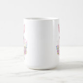 Mug Fleurs roses de lapin mignonnes à l'oeuf de Pâques (Centre)