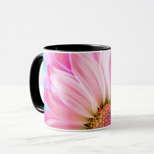 Mug Fleurs roses délicates (Devant gauche)