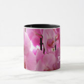Mug Fleurs roses d'orchidées (Centre)