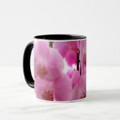 Mug Fleurs roses d'orchidées (Devant gauche)